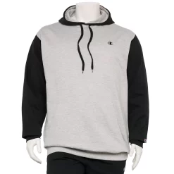 Big & Tall Champion® Colorblock Fleece Hoodie -Workout Clothes Sales Store 5667791 Heather Black