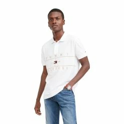 Men's Tommy Hilfiger Icon Short Sleeve Polo -Workout Clothes Sales Store 5672085 Optic White Th