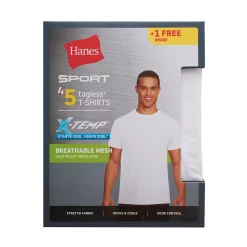 Men's Hanes Ultimate® 4 pack + 1 Bonus X-Temp™ Mesh Crewneck Tee -Workout Clothes Sales Store 5673033 ALT2