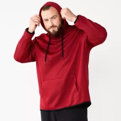 Big & Tall Tek Gear® Performance Fleece Hoodie -Workout Clothes Sales Store 5679254 Cherry Black
