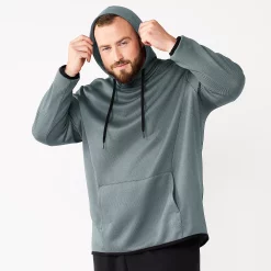 Big & Tall Tek Gear® Performance Fleece Hoodie -Workout Clothes Sales Store 5679254 Hawk Gray