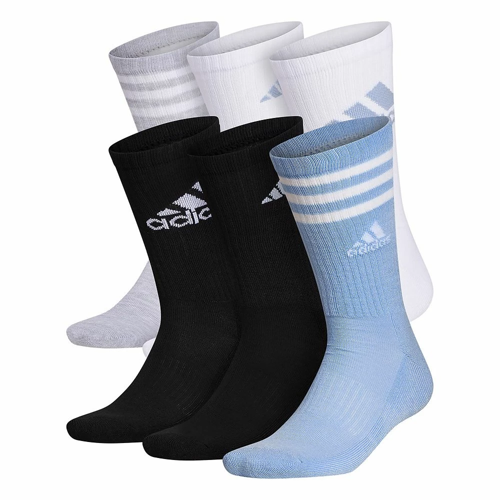 Men's adidas 6-pack Athletic Cushioned Crew Socks 6 Men's adidas 6-pack Athletic Cushioned Crew Socks - Image 4