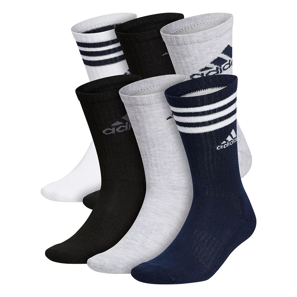 Men's adidas 6-pack Athletic Cushioned Crew Socks 4 Men's adidas 6-pack Athletic Cushioned Crew Socks - Image 2