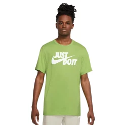 Men's Nike "Just Do It" Logo Tee -Workout Clothes Sales Store 5721511 Vivid Green