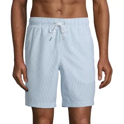 Men's Lands' End 8" Seersucker Volley Swim Trunks