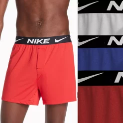 Men's Nike Dri-FIT Essential 3-Pack Boxers -Workout Clothes Sales Store 5760602 Red White Blue
