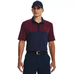 Men's Under Armour Performance 3.0 Blocked Polo -Workout Clothes Sales Store 5783427 Maroon