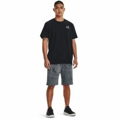 Men's Under Armour UA Rival Fleece Printed Shorts -Workout Clothes Sales Store 5798420 ALT2
