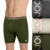 Men's Jockey 3-Pack Organic Cotton Stretch 6.75" Boxer Brief -Workout Clothes Sales Store 5804347 085grey