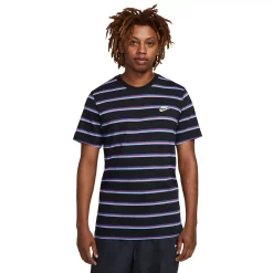 Men's Nike Sportswear Striped Tee 10 Men's Nike Sportswear Striped Tee -Workout Clothes Sales Store 5807321 Black