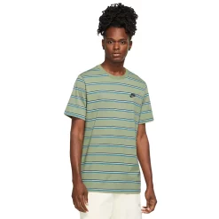 Men's Nike Sportswear Striped Tee 11 Men's Nike Sportswear Striped Tee -Workout Clothes Sales Store 5807321 Oil Green