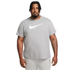 Big & Tall Nike Sportswear Swoosh Tee -Workout Clothes Sales Store 5847447 Dark Gray Heather