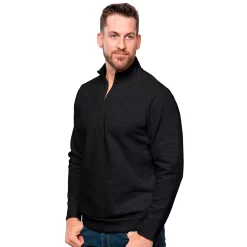 Men's Antigua Gambit Quarter-Zip Fleece Top -Workout Clothes Sales Store 5893727 Black