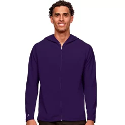 Men's Antigua Legacy Full Zip Hoodie -Workout Clothes Sales Store 5893731 Purple
