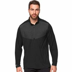 Men's Antigua Tilt Quarter-Zip Pullover Top -Workout Clothes Sales Store 5893733 Black