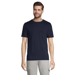 Men's Lands' End Supima Pocket Tee 18 Men's Lands' End Supima Pocket Tee -Workout Clothes Sales Store 5919021 Radiant Navy