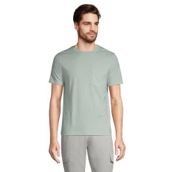 Men's Lands' End Supima Pocket Tee 22 Men's Lands' End Supima Pocket Tee -Workout Clothes Sales Store 5919021 Soft Sea Green