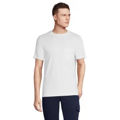 Men's Lands' End Supima Pocket Tee 17 Men's Lands' End Supima Pocket Tee -Workout Clothes Sales Store 5919021 White