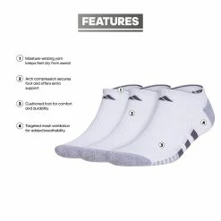 Men's adidas Cushioned 3.0 3-Pack No Show Socks 14 Men's adidas Cushioned 3.0 3-Pack No Show Socks -Workout Clothes Sales Store 5920212 ALT5