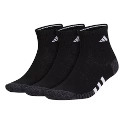 Men's adidas Cushioned 3.0 3-Pack Quarter Socks -Workout Clothes Sales Store 5920215 Black
