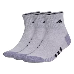 Men's adidas Cushioned 3.0 3-Pack Quarter Socks -Workout Clothes Sales Store 5920215 Gray