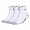 Men's adidas Cushioned 3.0 3-Pack Quarter Socks -Workout Clothes Sales Store 5920215 White