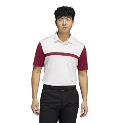 Men's adidas Regular-Fit Colorblock Golf Polo -Workout Clothes Sales Store 5947338 Legacy Burgundy