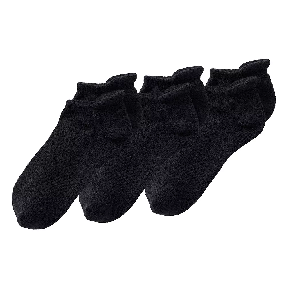 Men's Lands' End 3-Pack Performance Ankle Socks 3 Men's Lands' End 3-Pack Performance Ankle Socks