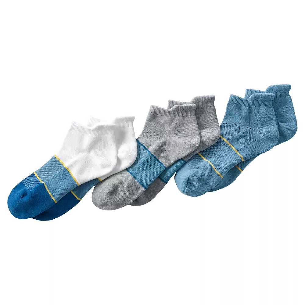Men's Lands' End 3-Pack Performance Ankle Socks 8 Men's Lands' End 3-Pack Performance Ankle Socks - Image 6