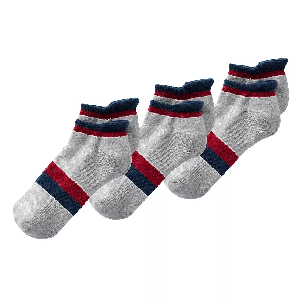 Men's Lands' End 3-Pack Performance Ankle Socks 6 Men's Lands' End 3-Pack Performance Ankle Socks - Image 4
