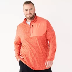 Big & Tall Tek Gear® Mixed Media Pullover -Workout Clothes Sales Store 6120272 Cranberry Coral