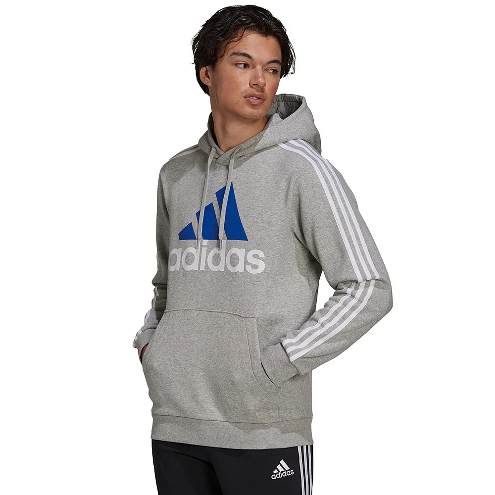 Big & Tall adidas Essential 3-Stripes Badge of Sport Hoodie 5 Big & Tall adidas Essential 3-Stripes Badge of Sport Hoodie - Image 3