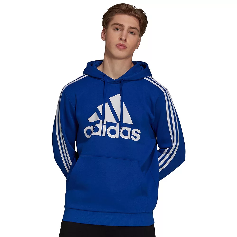 Big & Tall adidas Essential 3-Stripes Badge of Sport Hoodie 4 Big & Tall adidas Essential 3-Stripes Badge of Sport Hoodie - Image 2