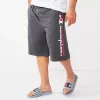 Big & Tall Champion® Vertical Script Fleece Shorts -Workout Clothes Sales Store 6171471 Charcoal Heather