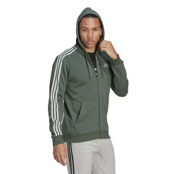 Men's adidas Essential Full-Zip Fleece Hoodie -Workout Clothes Sales Store 6172049 ALT2