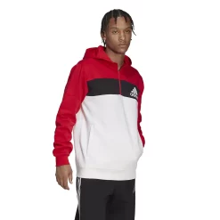 Men's adidas Quarter-Zip Hooded Track Top -Workout Clothes Sales Store 6225016 ALT2