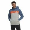 Men's adidas Quarter-Zip Hooded Track Top -Workout Clothes Sales Store 6225016 Wonder Steel