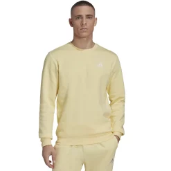 Big & Tall adidas Feel Cozy Fleece Sweatshirt -Workout Clothes Sales Store 6225117 Almost Yellow