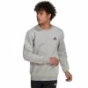 Big & Tall adidas Feel Cozy Fleece Sweatshirt -Workout Clothes Sales Store 6225117 Gray Black