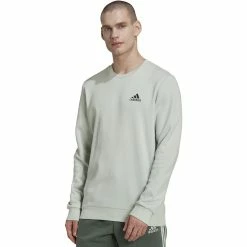 Big & Tall adidas Feel Cozy Fleece Sweatshirt -Workout Clothes Sales Store 6225117 Linen Green