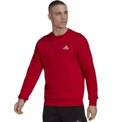 Big & Tall adidas Feel Cozy Fleece Sweatshirt -Workout Clothes Sales Store 6225117 Scarlet
