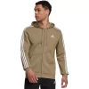 Men's adidas Essential Full-Zip Fleece Hoodie -Workout Clothes Sales Store 6225263 Orbit Green White