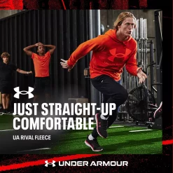 Men's Under Armour Rival Fleece Big Logo Hoodie -Workout Clothes Sales Store 6225274 ALT5