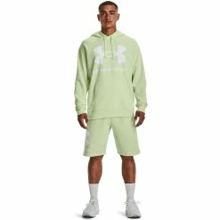 Men's Under Armour Rival Fleece Big Logo Hoodie -Workout Clothes Sales Store 6225274 ALT7