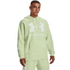 Men's Under Armour Rival Fleece Big Logo Hoodie -Workout Clothes Sales Store 6225274 Phosphor Green