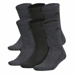 Men's adidas 6-pack Athletic Cushioned Crew Socks 17 Men's adidas 6-pack Athletic Cushioned Crew Socks -Workout Clothes Sales Store 984385 Gray Marl